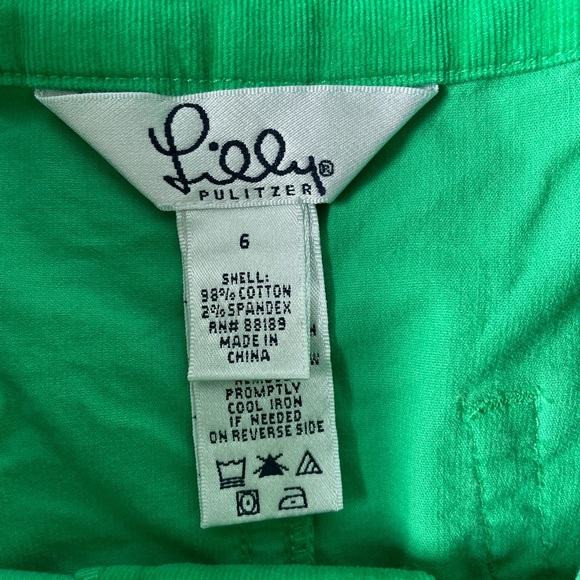 Lilly Pulitzer, 6, vintage white label bright green corduroy mini skirt EUC - Picture 7 of 7